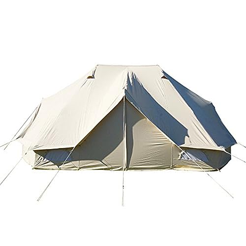 Playdo 6M Large 4 Season Canvas Wall Tent Yurts Tent with Stove Jack for Camping Festival (Size 19.6'L x 13.1'W x 9.8'H) (Without Stove Jack)