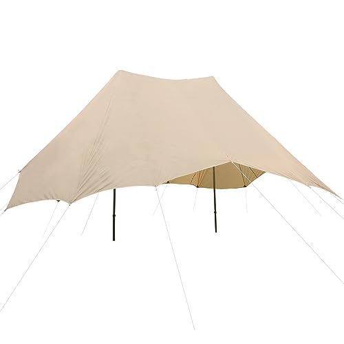 WINTENT Top Tarp for Cotton Canvas Wall Tent Yurt Tent for Camping Hunting (Also fit for Playdo Tent) (for 6M Double roof Emperor Tent)