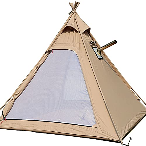 WINTENT Waterproof Cotton Canvas Teepee Tent with Stove Hole for 2-3 Persons